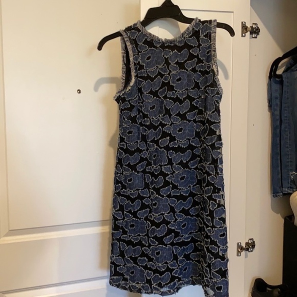 JULIA JORDAN BLACK LACE DENIM FLORAL DRESS SIZE 2